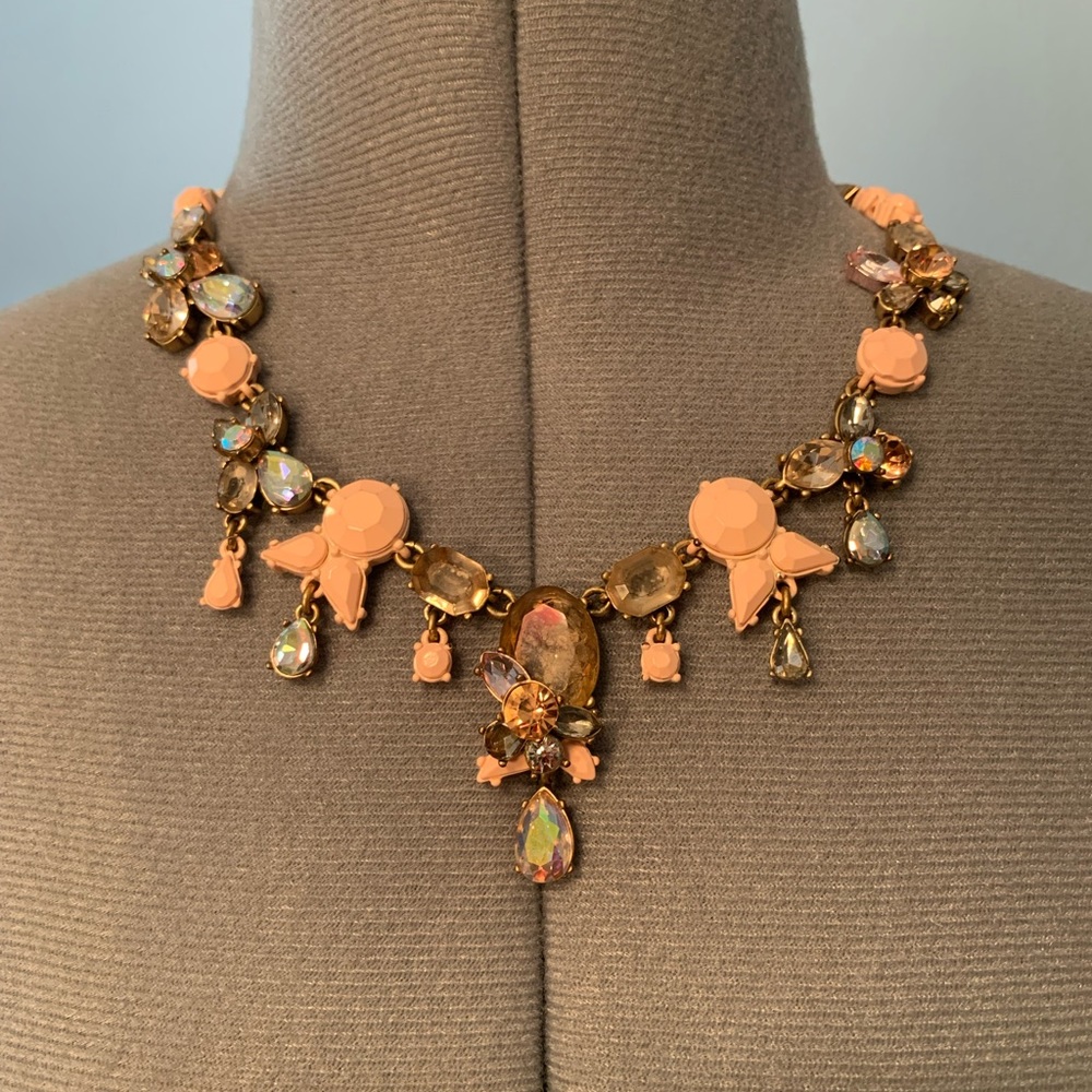 J.Crew Pink Stone Statement Necklace